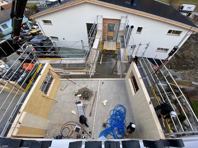 22.11.2023 Elementbau - Übergang vom Hotel zur Gesunheitsoase